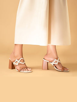SKO - Hope in Tan and Ivory Block Heels