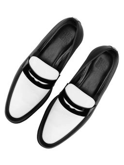 SKO - Men Hugo Black and White Leather Loafers