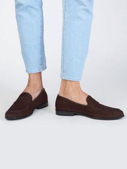 SKO - Men Hugo Brown Suede Loafers
