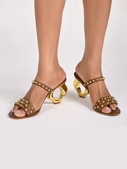 SKO - Kat in Tan Block Heels