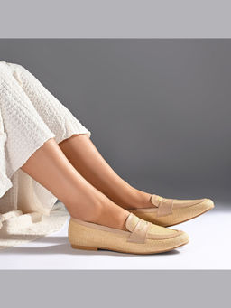 SKO - Kate Raffia Women Nude Loafers