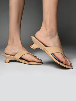 SKO - Lana Beige Patent Kitten Heels