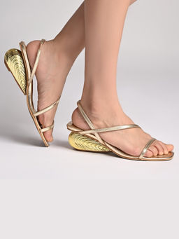 SKO - Latina Gold Block Heels