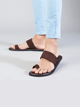 SKO - Men Capri Brown Suede Slippers