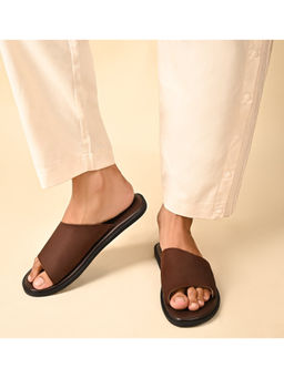 SKO - Men Pefki Brown Suede Slippers For Men