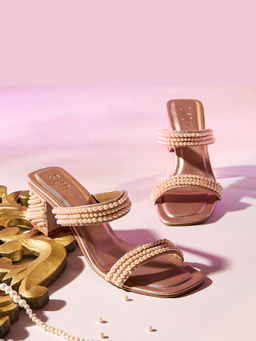SKO - Perla Rose Gold Block Heels