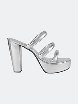 SKO - Silver Three Strap Platform