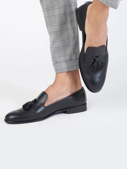 SKO - Men Simon Black Vegan Leather Loafers