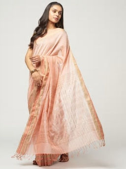 Fabindia - Cotton Silk Contrast Border Sari