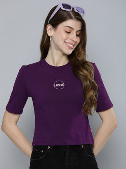 Levi's - Womens Purple Brand Logo Slim Fit T-Shirt