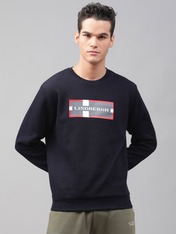 LINDBERGH - Peacoat Solid Crew Sweatshirt