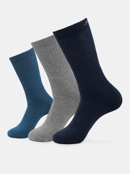 Jockey - 7035 Men Compact Cotton Terry Crew Length Socks - Multi-Color (Pack of 3)