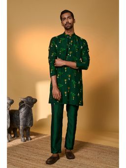 Masaba - Men Green Floral Kurta with Pant