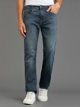 Pepe Jeans - Blue Mid-Rise Straight Fit Stretchable Jeans