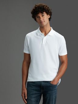 Pepe Jeans - White Textured Regular Fit Polo T-Shirt