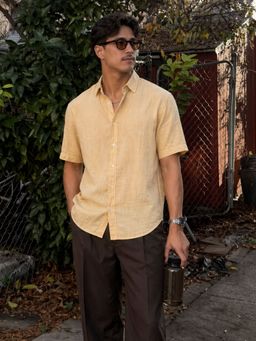IZF - Beige Linen Casual Shirt