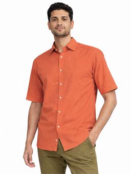 IZF - Orange Linen Casual Shirt