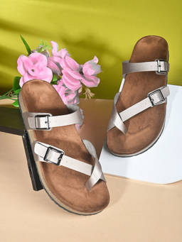 MOZAFIA - Women Casual Flatform One Toe Sandals Beige
