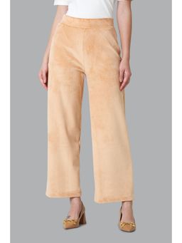 Van Heusen Woman Lingerie and Athleisure - Zipper Pocket Wide Leg Velour Pants - Sandstone