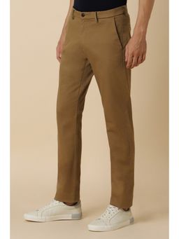 Allen Solly - Men Brown Slim Fit Solid Casual Trouser