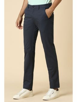 Allen Solly - Men Navy Slim Fit Solid Casual Trouser