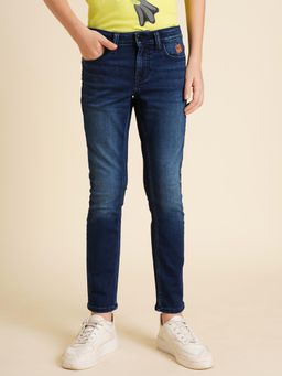 Jack & Jones Junior - Boys Solid Straight Blue Jeans