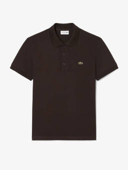 Lacoste - Slim Fit Stretch Petit Pique Polo T-Shirt- Brown