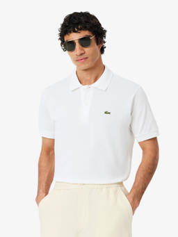 Lacoste - White Solid Straight Fit Polo T-Shirt