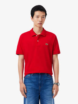 Lacoste - Red Solid Straight Fit Polo T-Shirt
