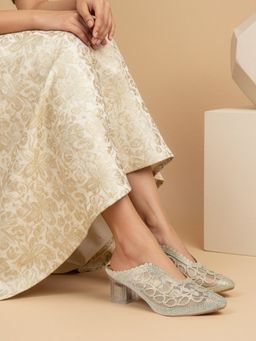 Dollphin - Women Gold Mules Heels