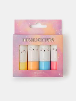Accessorize London - Kids Girls Pack of 4 Mini Cat Highlighters - Tween