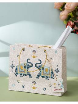 Fabindia - Blue Gaj Paper Gift Bag