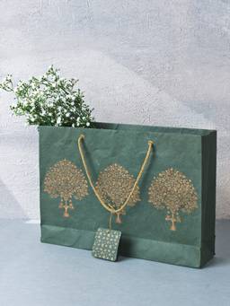Fabindia - Green Amra Paper Gift Bag