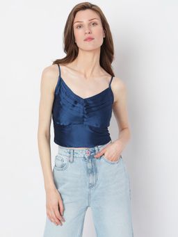 VERO MODA - Blue Crop Top
