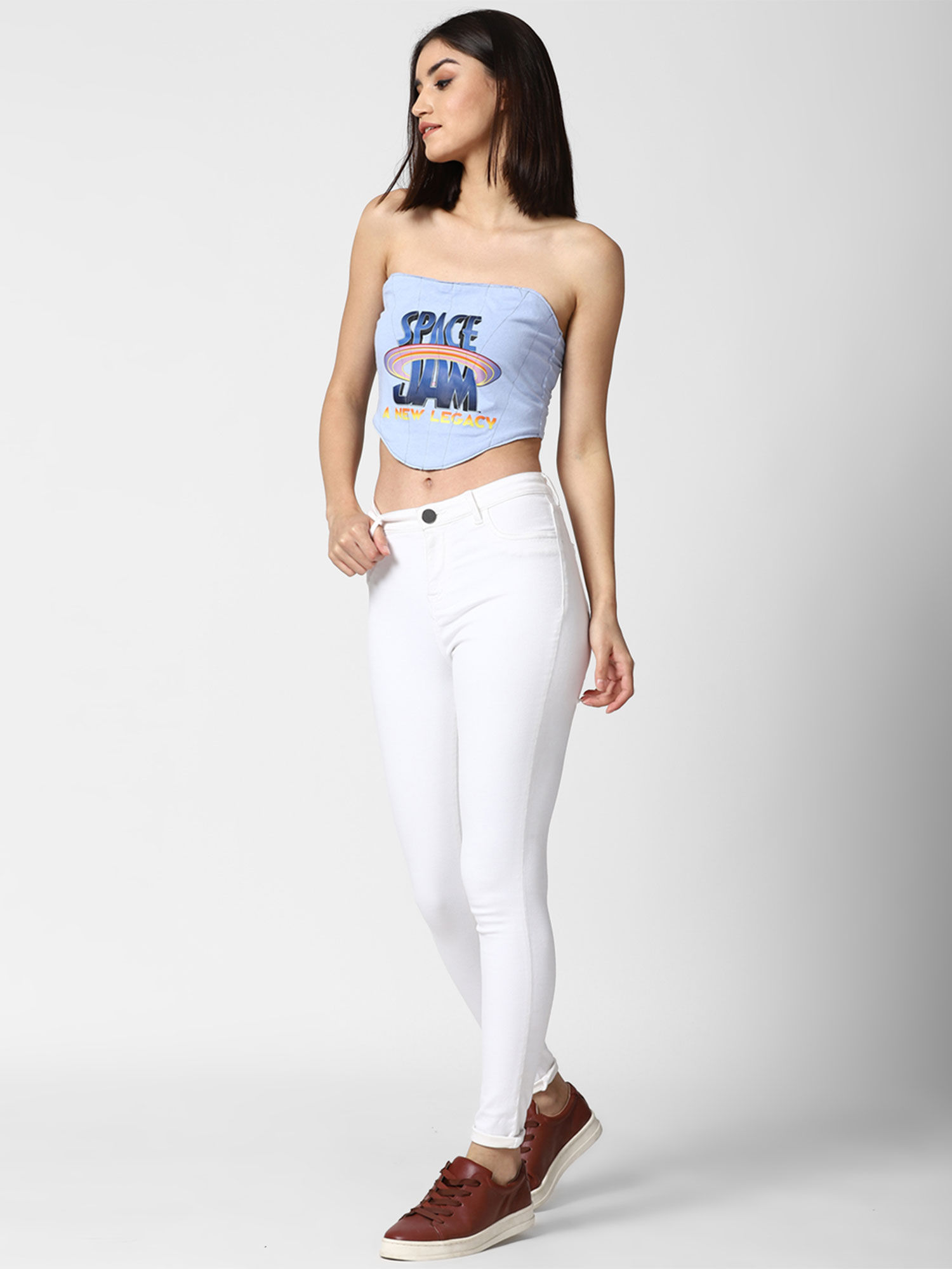 Buy Forever 21 Blue Graphic Space Jam 