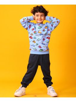 ANTHRILO - Cars Fleece Sweatshirt with Jogger Set