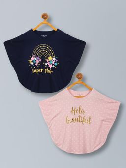 PLUM TREE - Girls Soft Rayon Poncho Top (Pack of 2)