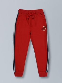 PLUM TREE - Boys Cotton Joggers With Pockets And Raised Print