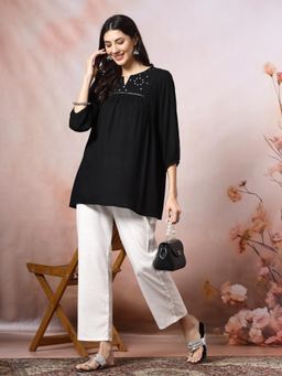 Nayam by lakshita - Embroidered Above Knee A-Line Tunic for Women