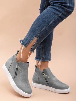 Shoetopia - Women Casual Comfortable Smart Casual Grey Boots