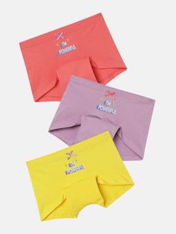 mackly - Multi-Color Printed Girls Boxers (Pack of 3)