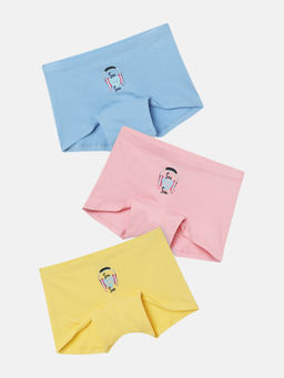 mackly - Girls Cotton Printed Bloomers (Set of 3)