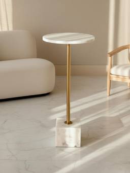 Mason Home - Gold Aurum Marble Drink Table