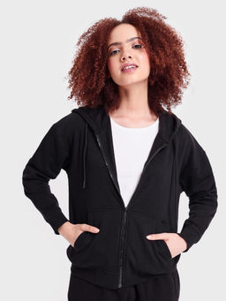 Bewakoof - Women's Black Oversized Plus Size Hoodies