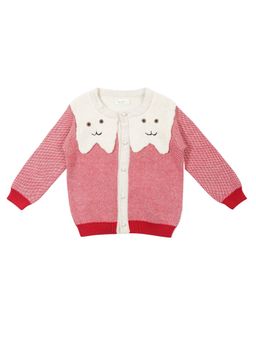 Kids of Greendeer - Wiskers Jacquard Sweater Cotton Skin Friendly Red