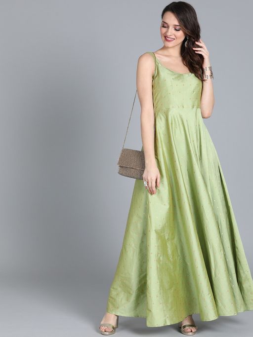 green emerald velvet dress Hyacinth House Green Taffeta Embellished Ashton Bow Dress Green Taffetta / M main image 0