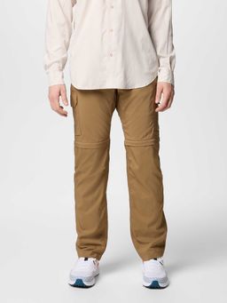 Columbia - Brown Solid Slim Fit Convertible Pant
