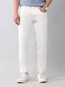 U.S. Polo Assn. Denim Co. - White Solid Straight Fit Jeans