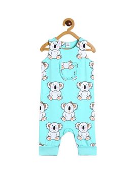 MINI KLUB - Blue Sleeveless Printed Romper For Kids