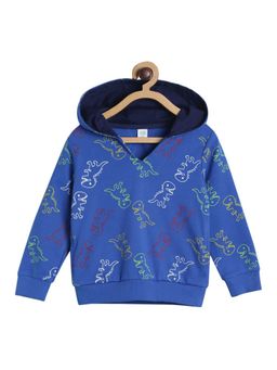 MINI KLUB - Blue Full Sleeves Hooded Sweatshirt